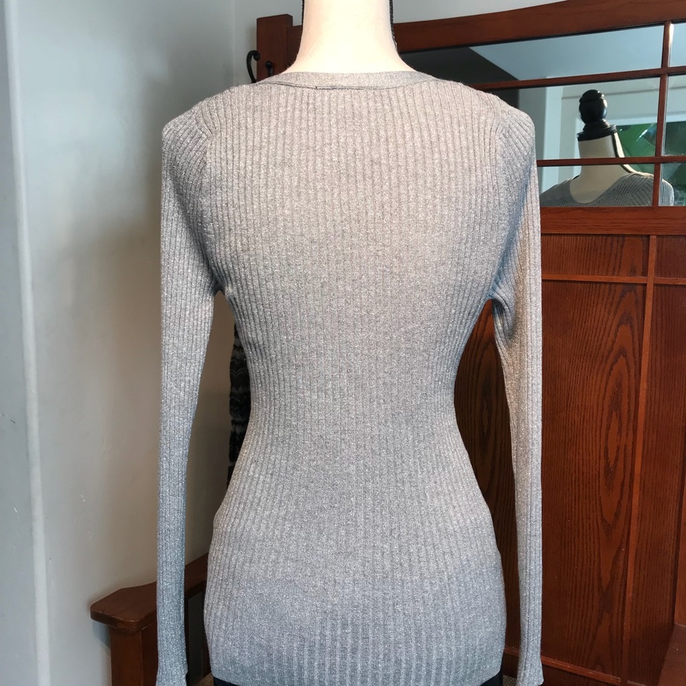 NWOT Lane Bryant Metallic Ribbed Sweater - Picture 4 of 5